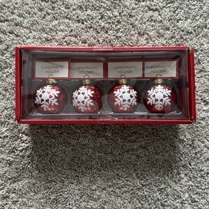 Kirkland’s Christmas card/photo holders - set of 4